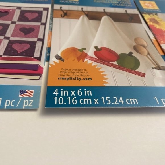 6 Simplicity EZ Quilting Template Stencils Fabric Paper Crafts Scrapbook - Picture 12 of 14